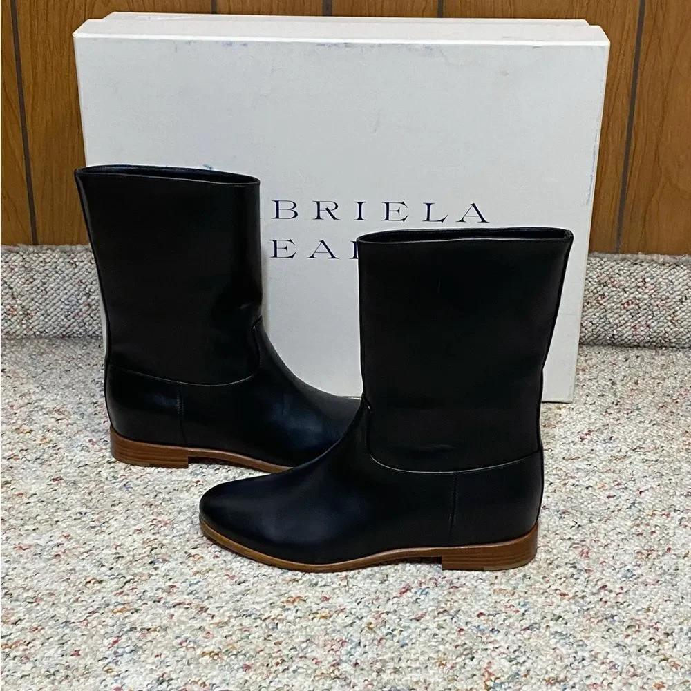 Gabriela Hearst Tina Leather Flat Boots size 36